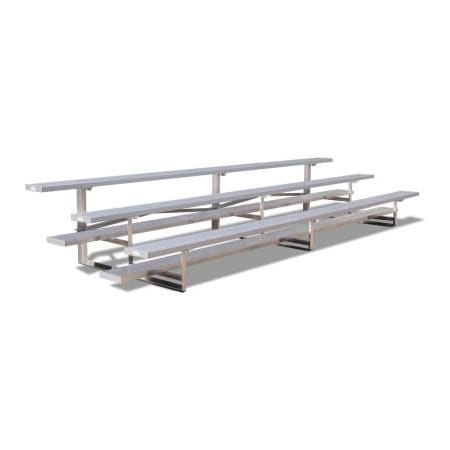 Gt Grandstands By Ultraplay 3 Row National Rep Aluminum Bleacher, 9' Long, Single Footboard NB-0309ASTD